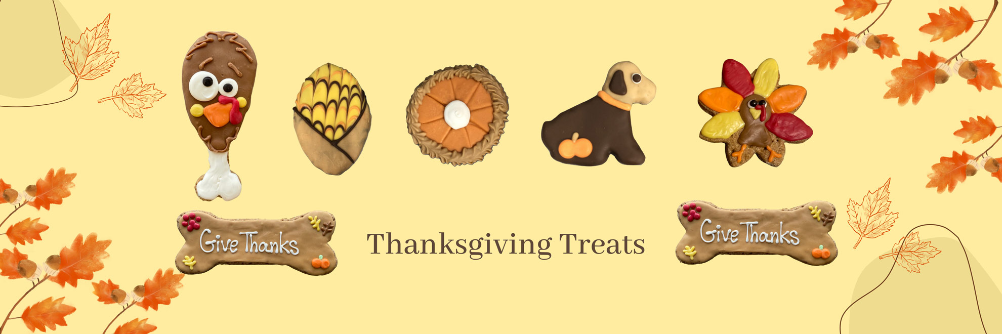 Thanksgiving Dog Cookies & Treats