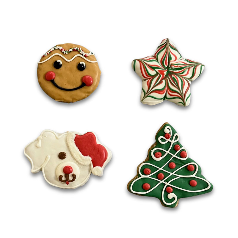 Christmas Bag of Dog Treats 4 Pack